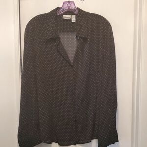 Chico's Black and White Polka Dot Top